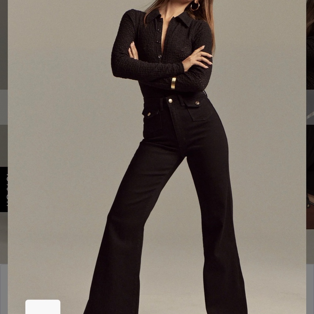 ROLLA'S Black Flare Pants